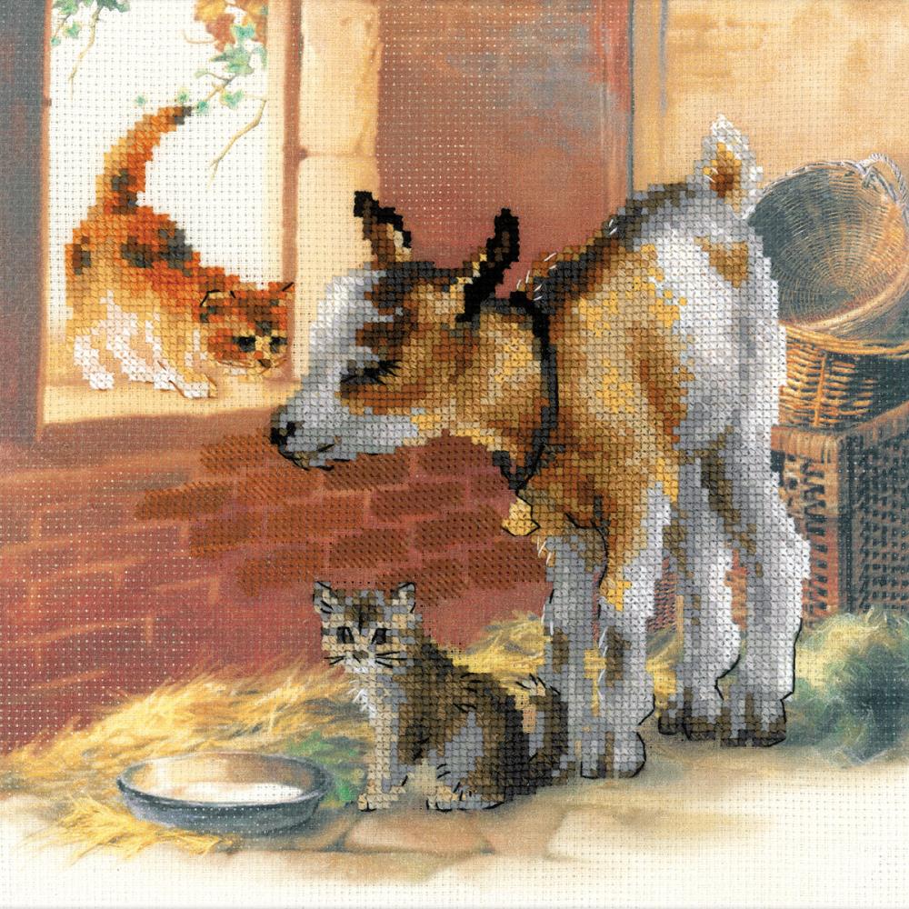 Goatling & Kitten (10 Count) Stamped Goatling & Kitten (10 Count) Stamped